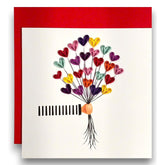 Handmade Quilling Love Card With Heart Balloons In Hand Romantic Design For Her Birthday Anniversary Valentine Keepsake Gift