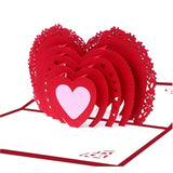Handmade Pop Up Card Mother'S Day Card Heart Card Greeting Card For Anniversary Romance Card For Wife Husband Mother Fathrer Birthday Wedding