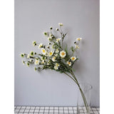 3 Bouquet Artificial Daisy Chamomile Fake Silk Marguerites Flowers Home Hotel Office Garden Craft Art Decor Long Stem 29'' High White