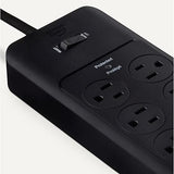 12 Outlet Surge Protector Power Strip 8FT Extension Cord 4000J Heavy Duty for Home Office Gaming