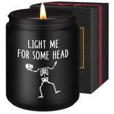 Candle Gifts For Bf, Bf Gifts, I Love You Presents For Him - Situationship, Valentines, Spooky Birthday, Goth, Boo Basket Stuffers, Anniversary Funny Skull Presents For Boyfriend Husband
