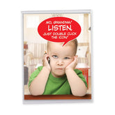 - 1 Jumbo Funny Card For Birthdays (8.5 X 11 Inch) - Cartoon Joke, Humor Bday Card With Envelope - No Grandma Just Double Click J9968