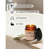 Soy Candle Sets (4-Pack) In Brown Jars, 100-Hour Burn Aromatherapy Candles For Home, Gifts, Bedroom, Bathroom | Relaxing Mini Gifts For Women, Friends