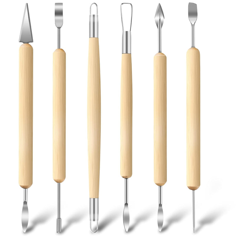 6 Pack Clay Tools Kit, Pottery Tools & Sculpting Tools, Polymer Modeli