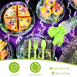 172 Pieces Truck Party Decorations Set Happy Truck Birthday Tableware Theme Disposable Dinnerware Tableware Kit Serves For 24 Guests Themed Birthday Party Supplies