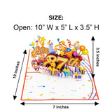 3D Pop Up Happy 87Th Birthday Card – Red Design With Glitter Numbers, Balloons, Cakes & Gifts – Unique Bday Card For Dad, Mom, Husband, Wife, Man Or Woman – 5" X 7"