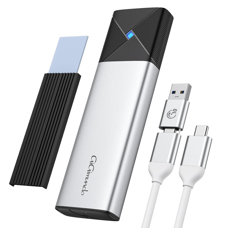 M.2 Nvme Sata Ssd Enclosure With Uasp Trim, 10Gbps Nvme/6Gbps Sata Rate, Tool-