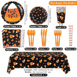 193 Pc Candy Corn Halloween Party Set – Plates, Cups & More for 24 Trick-or-Treat Guests