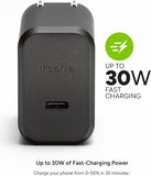 30W USB C Fast Charger Block Compact Foldable Wall Charger for iPhone iPad Samsung Galaxy Google Pixel