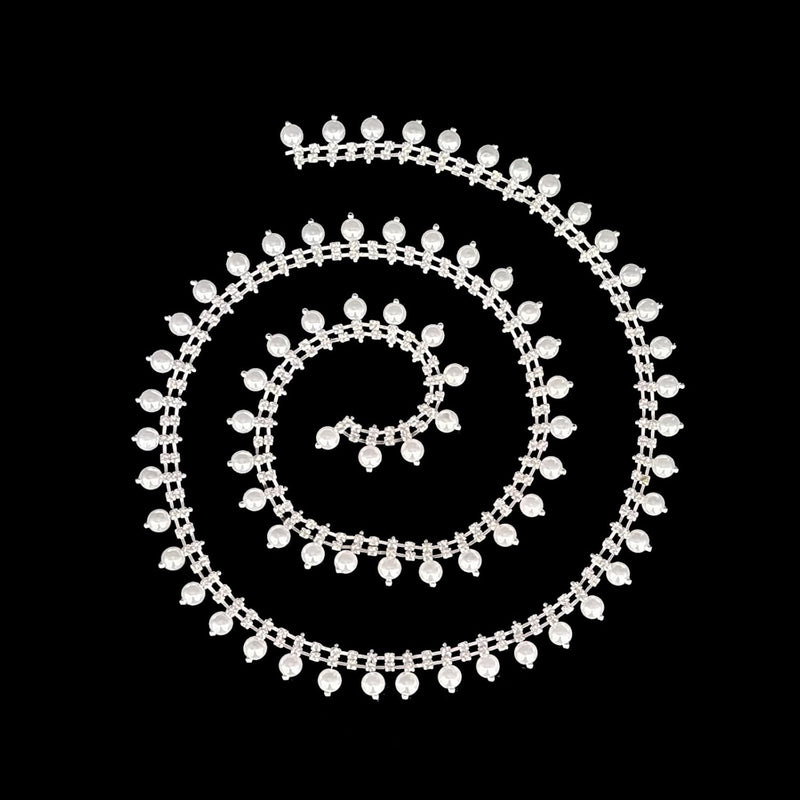1 Yard Rhinestone Ribbon Tassel Chain, Rhinestone Fringe Trim Chain Fo