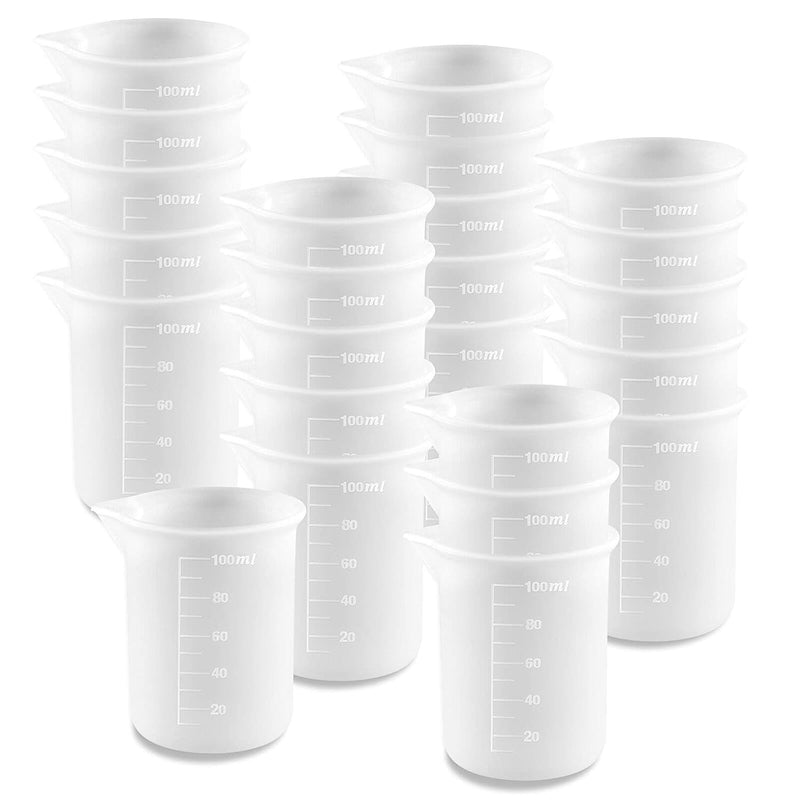 16 Pcs 100 Ml Silicone Measuring Cups For Resin Non-Stick Mixing Cups