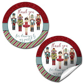 Nutcracker Ballet Themed Christmas Holiday Thank You Sticker Labels, 40 2" Party Circle Stickers By Amandacreation, Great For Party Favors, Envelope Seals & Goodie Bags