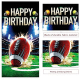 American Football Happy Birthday Banner Backdrop Rugby Players Sports