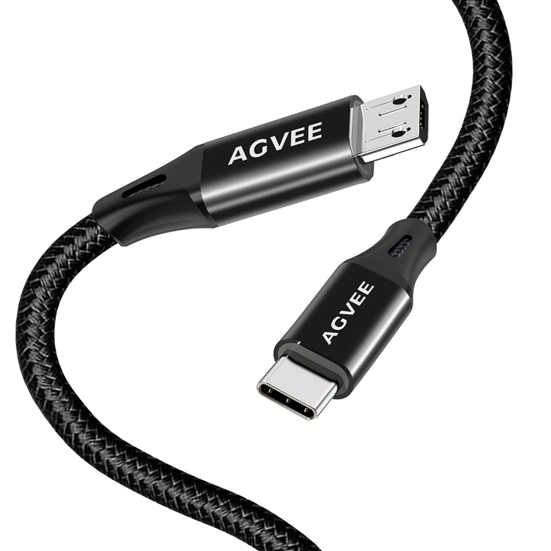 2 Pack 3Ft Usb-C Otg To Micro Usb Cable, Braided Charger Data Sync Cord Chargi