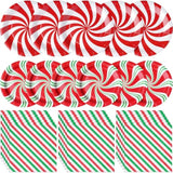 150Pc Christmas Candy Cane Plates Napkins Red Green Party Supplies