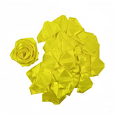 100Pcs Pre-Fold Satin Rose Petals, Easy Diy Eternal Flower Arrangement Kit For Wedding, Engagement, Anniversary Decor(Lemon Color)