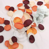 400Pcs Silk Rose Petals Burnt Orange Fall Wedding Decor Fall Flowers Artificial Rose Petals Flower Petals Peddles Rose Petals For Wedding Flower Girl Petals Cake Decoration