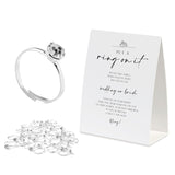 Put A Ring On It Bridal Shower Game(One Sign With 50 Rings), Minimalist Sign With Fake Rings, Wedding Games, Bridal Shower Games-Weeds05