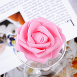 100 Pcs Artificial Rose Flower Heads Real Looking Baby Pink Fake Roses Flowers Foam Blush Roses For Diy Wedding Centerpieces Party Baby Shower Banquet Home Decorations (Pink, Stemless)