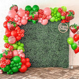 147Pcs Strawberry Balloons Arch Garland Kit With Strawberry Foil Balloons For Sweet Girl My Berry First Themed Birthday Party Supplies Baby Shower Gender Reveal Decorations Red Pink Green