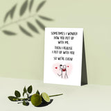 Romantic Valentines Day Gifts Him Her, Funny Valentine'S Day Card Gift Girlfriend Boyfriend Wife Husband Partner Couple, Humor Birthday Vday Wedding Anniversary Cards, Love You Cards