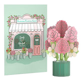 Love Pop-Up Card With Mini Bouquet For Her And Him - 3D Greeting Cards For Boys, Girls, Men, Women - Blossom Flower Shop - 5" X 7" Card - Blank Notecard & Envelope Included