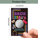 50 Pack Back To The 80S Theme Scratch Off, Retro Console Mixed Tape Scratch Card For Baby Shower Birthday Party Lottery Group Game Enterprises Activity, Baby Shower Activity And Idea
