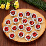 50 Pcs Rhinestone Embellishments Crystal Button Silver Flatback Diy Cr