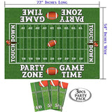 Football Tablecloth Set 3pcs – Game Day & Tailgate Plastic Covers