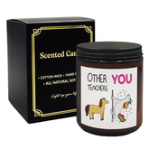 Teacher Candle Gifts, Teacher Appreciation Scented Soy Jar Candle, Tea Rose & Warm Vanilla Scent
