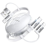 60W 5 in 1 Retractable Multi Charging Cable USB C USB A Lightning Charger Cord for iPhone 17 16 15 Samsung Galaxy iPad