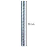 17 In X 32.8 Ft (46.5 Sq.Ft.) Holographic Wrapping Paper Roll, Silver Dots Gift Wrap For Disco Party, Wedding, Birthday, Christmas, Bridal Shower, Father'S Day, Graduation
