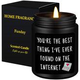 Valentines Unique Day Gifts For Him, Boyfriend, Husband, Men, Funny Anniversary Birthday Christmas Valentines Romantic Gifts For Him, Boyfriend, Black Cedar Juniper Sandalwood Candle