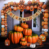 Halloween Happy Trick or Treat Burlap Banner Hanging Garland Fireplace Party Decor