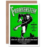 Movie Film Frankenstein Monster Karloff Horror Shelley Greetings Card