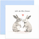 Old English Co. Rabbit Wedding Anniversary Card For Couple - Anniversary Card For Husband Wife - Cute Bunny Rabbit Card For Boyfriend Girlfriend - 'Let'S Do This Forever' | Blank Inside With Envelope