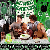 Green And Black Party Decorations For Men Women, Green Birthday Decora