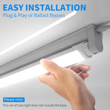 12 Pack 4FT T8 LED Tube Lights 40W 5200LM 5000K D Shaped Type A B Warehouse Garage Replacement