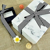 Black White Striped Ribbon 1 Inch Wide Fabric Grosgrain Ribbons 25 Yar