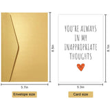 Funny Birthday Card For Boyfriend Girlfriend, Naughty Valentines Day Card For Him Her, You'Re Always In My Inappropriate Thoughts