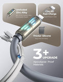 240W 4 in 1 USB C to Lightning Charging Cable 6.6FT USB A USB C Fast Charger for iPhone MacBook Samsung PS5