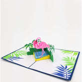 Flamingo Pop Up Card, Happy Birthday Card, 3D Birthday Card, Mothers Day, Anniversary, Thank You Pop Up Greeting Cards (Flamingo Pop Up Card)