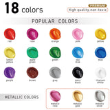 Large Acrylic Paint Set (8.45Oz / 250Ml) Bulk Acrylic Paint Bulk Art Supplies For Canvas Painting