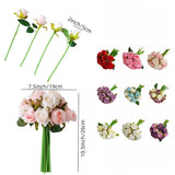 12 Pieces Artificial Rose Flowers,Artificial Silk Flowers Rose,Silk Flowers With Stems,Faux Flower Stems For Wedding,Party,Floral Arrangements Home Centerpiece Table Decoration (Deep Pink)