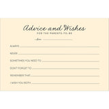 Advice And Wishes New Parents Advice, Baby Shower Game Ideas, Gender Reveal Party Keepsake, Baby Predictions - Pack Of 50 (Advice Cream 6X4)