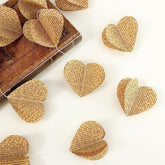 4 Pack 3D Vintage Heart Garland Recycled Book/Newspaper Bunting Banner Decor