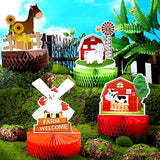 6 Pcs Farm Animal Honeycomb Centerpieces Barn Party Table Decorations