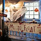 Halloween Bloody Banner 71x20 Inch Yard Sign Burlap Horror Haunted House Party Decor