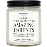 - Thoughtful New Parents Gifts For Couples,Best Gifts For First Time Mom And Dad, Expectant Parents, Gender Reveal Candle And Baby Congratulations - 100% Soy Wax, Made In Usa