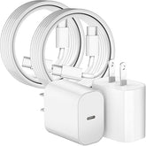 2 Pack 20W USB C Fast Charger with 6FT USB C Cable for iPhone 17 16 15 Pro Max Air Wall Charger